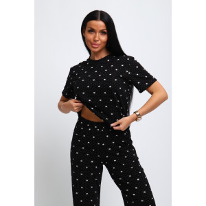Пижама женская №308 кулирка (последний размер) черный 48,54 Пижама женская №308 кулирка (последний размер) черный 48,54