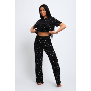 Пижама женская №308 кулирка (последний размер) черный 48,54 Пижама женская №308 кулирка (последний размер) черный 48,54