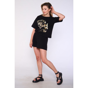 Пижама женская ТК 366 кулирка (последний размер) черный 48