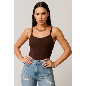 Майка женская №14437/1 кашкорсе лапша (последний размер) шоколад 46 Майка женская №14437/1 кашкорсе лапша (последний размер) шоколад 46