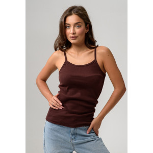 Майка женская №14437/1 кашкорсе лапша (последний размер) шоколад 46 Майка женская №14437/1 кашкорсе лапша (последний размер) шоколад 46