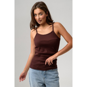 Майка женская №14437/1 кашкорсе лапша (последний размер) шоколад 46 Майка женская №14437/1 кашкорсе лапша (последний размер) шоколад 46