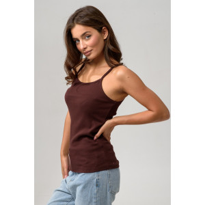 Майка женская №14437/1 кашкорсе лапша (последний размер) шоколад 46 Майка женская №14437/1 кашкорсе лапша (последний размер) шоколад 46