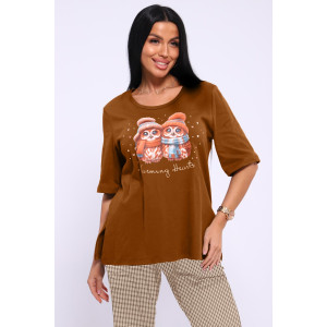 Пижама женская ТК 387 интерлок (последний размер) коричневый 54 Пижама женская ТК 387 интерлок (последний размер) коричневый 54