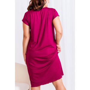 Сорочка женская №25721 вискоза (последний размер) вишневый 56