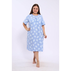 Сорочка женская №20508 кулирка (последний размер) голубой 52