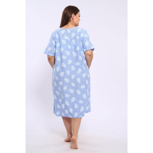 Сорочка женская №20508 кулирка (последний размер) голубой 52