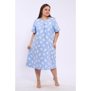 Сорочка женская №20508 кулирка (последний размер) голубой 52