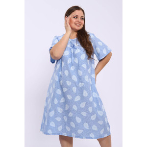 Сорочка женская №20508 кулирка (последний размер) голубой 52