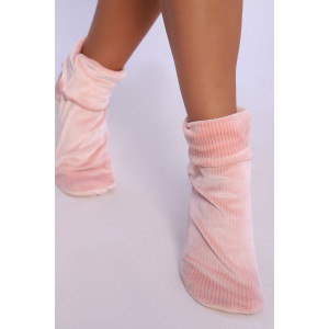 Костюм двойка женский №78536 велюр (последний размер) розовый 42