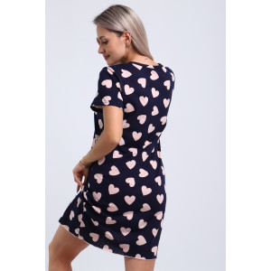 Сорочка женская №5726 кулирка (последний размер) темно-синий 56