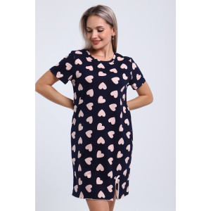 Сорочка женская №5726 кулирка (последний размер) темно-синий 56