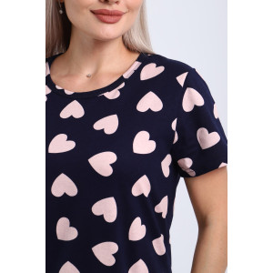 Сорочка женская №5726 кулирка (последний размер) темно-синий 56