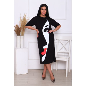 Платье женское №24269 кулирка с лайкрой (последний размер) черный 54 Платье женское №24269 кулирка с лайкрой (последний размер) черный 54