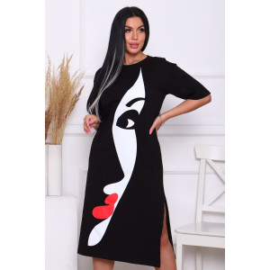 Платье женское №24269 кулирка с лайкрой (последний размер) черный 54 Платье женское №24269 кулирка с лайкрой (последний размер) черный 54