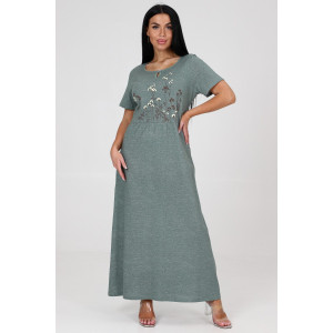 Платье женское №24761 кулирка (последний размер) зеленый 50