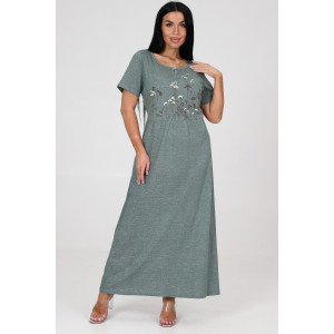 Платье женское №24761 кулирка (последний размер) зеленый 50