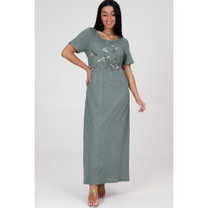 Платье женское №24761 кулирка (последний размер) зеленый 50