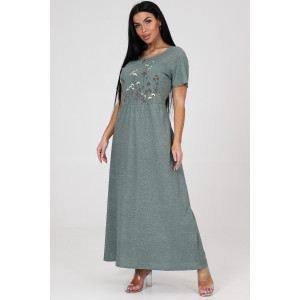 Платье женское №24761 кулирка (последний размер) зеленый 50