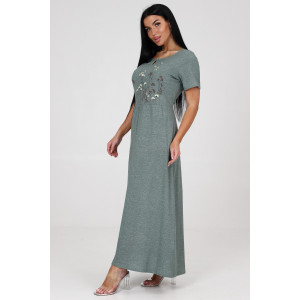 Платье женское №24761 кулирка (последний размер) зеленый 50