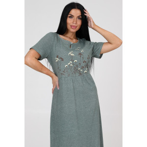 Платье женское №24761 кулирка (последний размер) зеленый 50