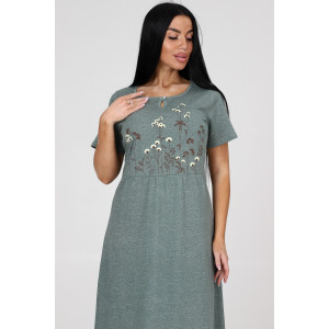 Платье женское №24761 кулирка (последний размер) зеленый 50