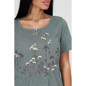 Платье женское №24761 кулирка (последний размер) зеленый 50