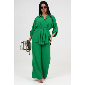 Костюм двойка женский №31826 сингапур (последний размер) зеленый 52,56,58,60