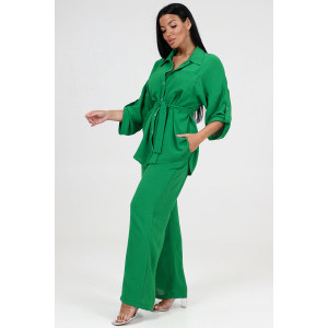 Костюм двойка женский №31826 сингапур (последний размер) зеленый 52,56,58,60