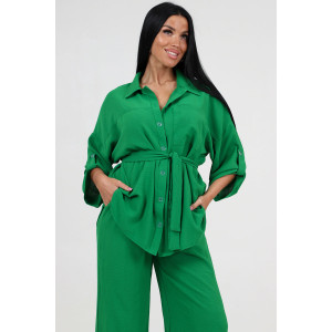 Костюм двойка женский №31826 сингапур (последний размер) зеленый 52,56,58,60