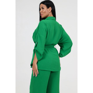 Костюм двойка женский №31826 сингапур (последний размер) зеленый 52,56,58,60