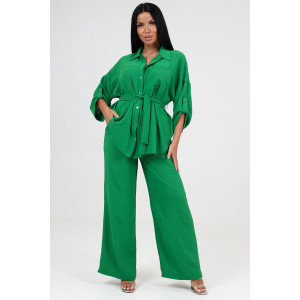 Костюм двойка женский №31826 сингапур (последний размер) зеленый 52,56,58,60