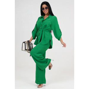 Костюм двойка женский №31826 сингапур (последний размер) зеленый 52,56,58,60