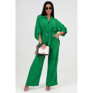 Костюм двойка женский №31826 сингапур (последний размер) зеленый 52,56,58,60