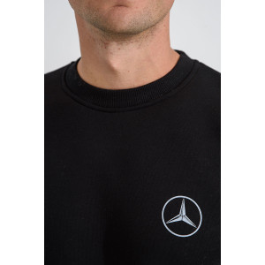 Свитшот мужской №8559 футер 3-х нитка с начесом (последний размер) черный Мерседес 50,56 Свитшот мужской №8559 футер 3-х нитка с начесом (последний размер) черный Мерседес 50,56
