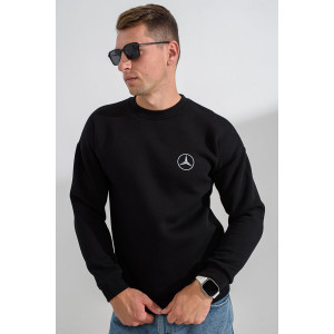 Свитшот мужской №8559 футер 3-х нитка с начесом (последний размер) черный Мерседес 50,56 Свитшот мужской №8559 футер 3-х нитка с начесом (последний размер) черный Мерседес 50,56