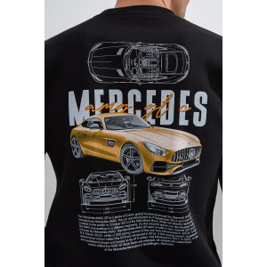 Свитшот мужской №8559 футер 3-х нитка с начесом (последний размер) черный Мерседес 50,56 Свитшот мужской №8559 футер 3-х нитка с начесом (последний размер) черный Мерседес 50,56