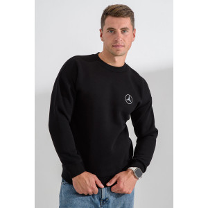 Свитшот мужской №8559 футер 3-х нитка с начесом (последний размер) черный Мерседес 50,56 Свитшот мужской №8559 футер 3-х нитка с начесом (последний размер) черный Мерседес 50,56