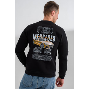 Свитшот мужской №8559 футер 3-х нитка с начесом (последний размер) черный Мерседес 50,56 Свитшот мужской №8559 футер 3-х нитка с начесом (последний размер) черный Мерседес 50,56