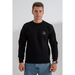 Свитшот мужской №8559 футер 3-х нитка с начесом (последний размер) черный Мерседес 50,56 Свитшот мужской №8559 футер 3-х нитка с начесом (последний размер) черный Мерседес 50,56