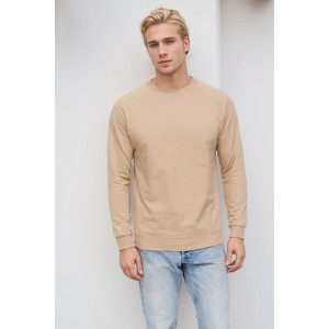 Свитшот мужской №14430 футер 2-х нитка (последний размер) бежевый 58
