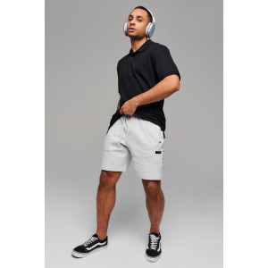 Шорты мужские №63109 футер с лайкрой 2-х нитка (последний размер) светло-серый меланж 50