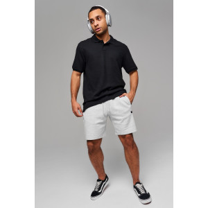 Шорты мужские №63109 футер с лайкрой 2-х нитка (последний размер) светло-серый меланж 50