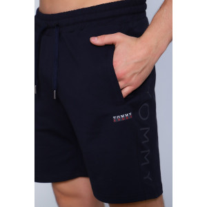 Шорты мужские №63109 футер с лайкрой 2-х нитка (последний размер) темно-синий 48,50