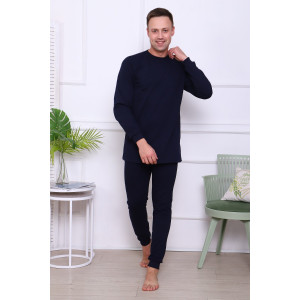 Костюм двойка мужской №1056 футер 2-х нитка с начесом (последний размер) синий 48