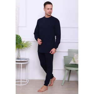 Костюм двойка мужской №1056 футер 2-х нитка с начесом (последний размер) синий 48