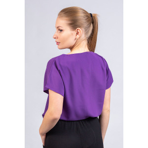 Блузка женская №22275 полиэстер (последний размер) фиолетовый 56