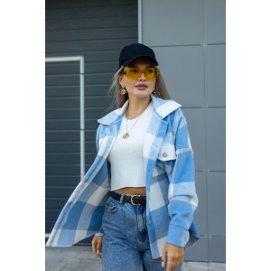 Рубашка женская РЖК-01 смесовая ткань (последний размер) голубой 56-58