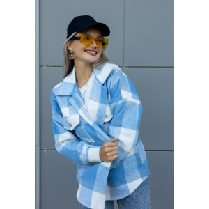 Рубашка женская РЖК-01 смесовая ткань (последний размер) голубой 56-58