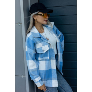 Рубашка женская РЖК-01 смесовая ткань (последний размер) голубой 56-58